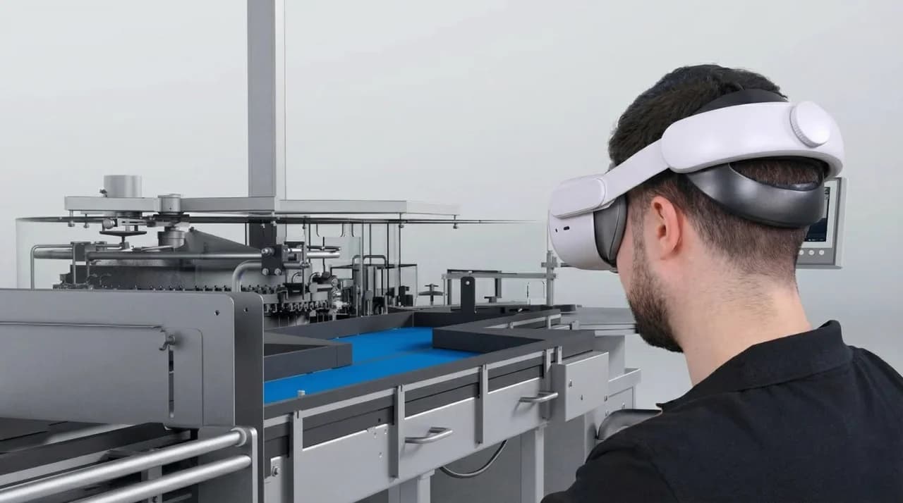 VR application for immersive machine training - anytime, anywhere.