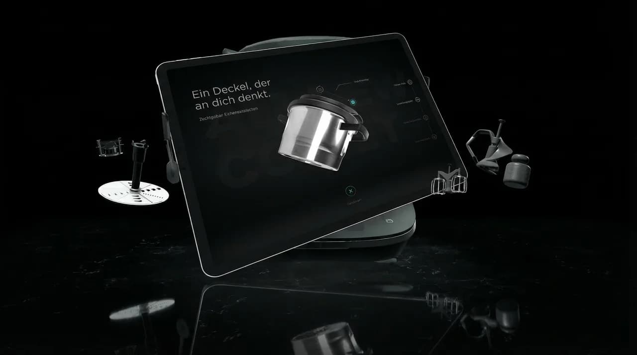 iPad presentation application for the Bosch Cookit in interactive 3D.