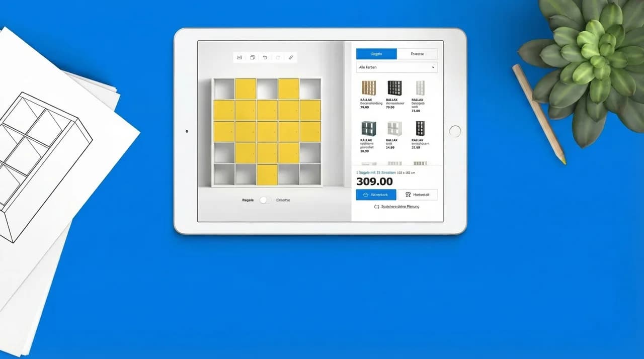 Online configurator for the popular IKEA KALLAX series.