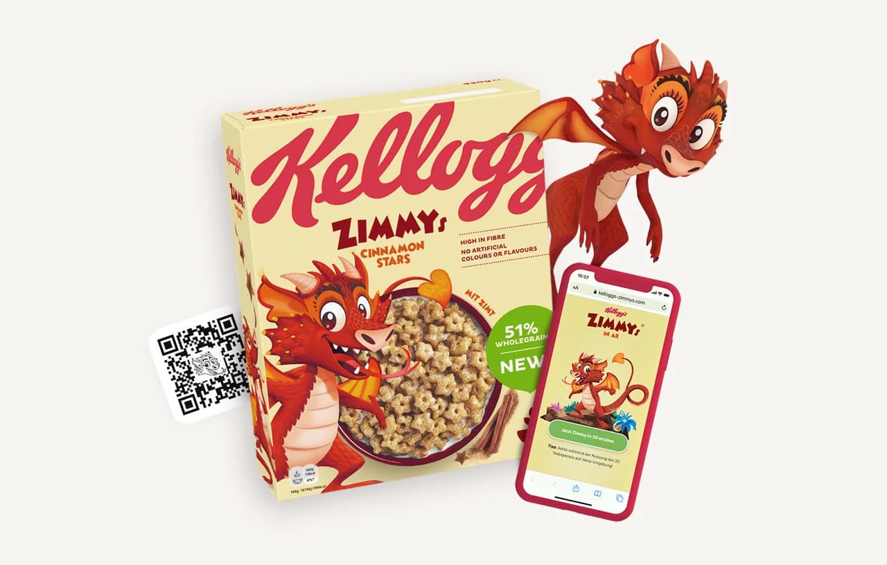 AR character for the Kellogg's Zimmys product launch.