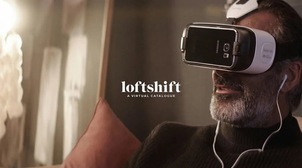 VR space with configurable furnishings as a product experience.