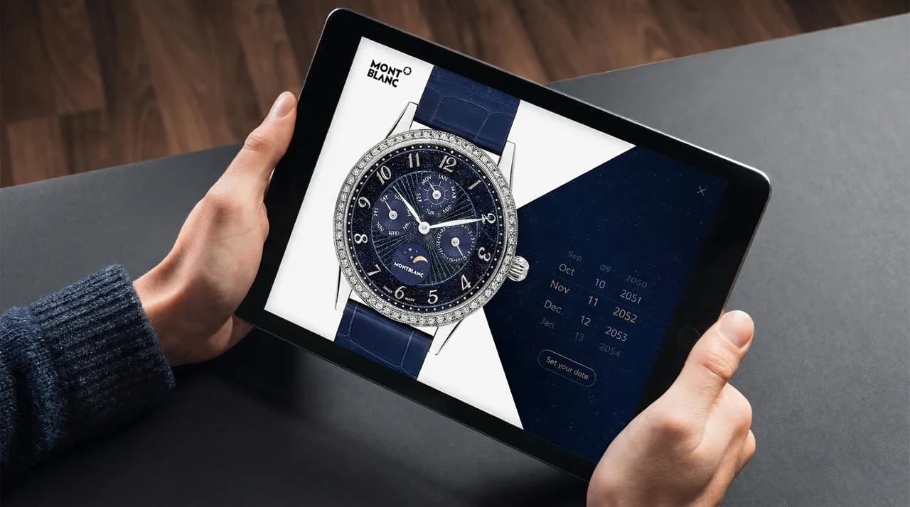 Digital product presentation for Montblanc luxury watches 2017.