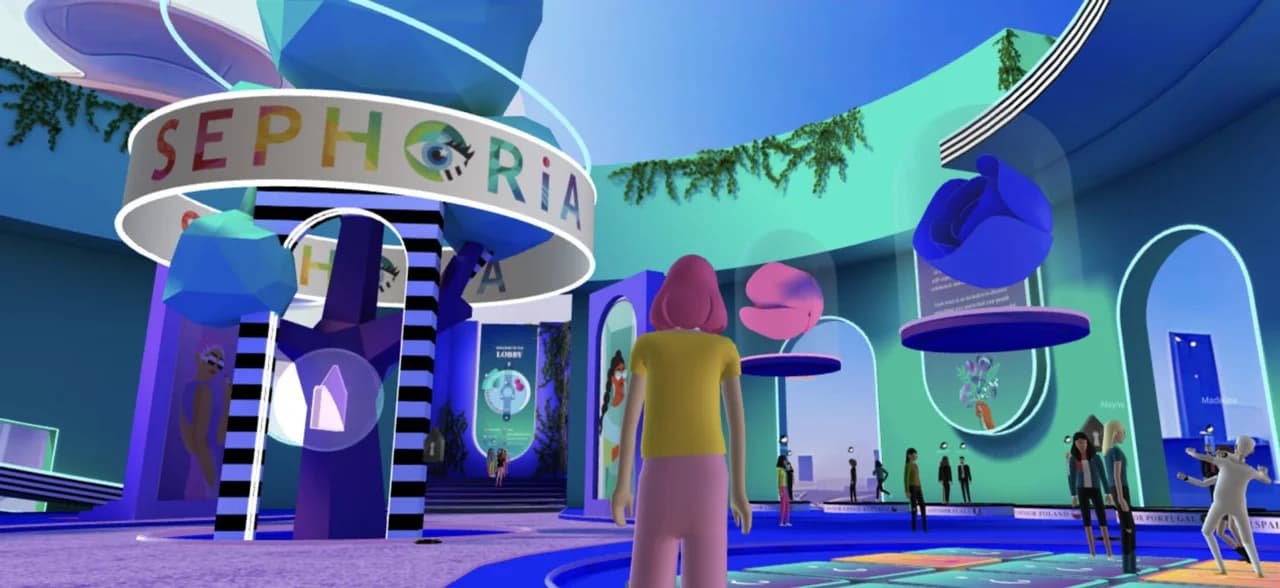 Interactive brand experience hub on our metaverse platform for SEPHORiA 2023.