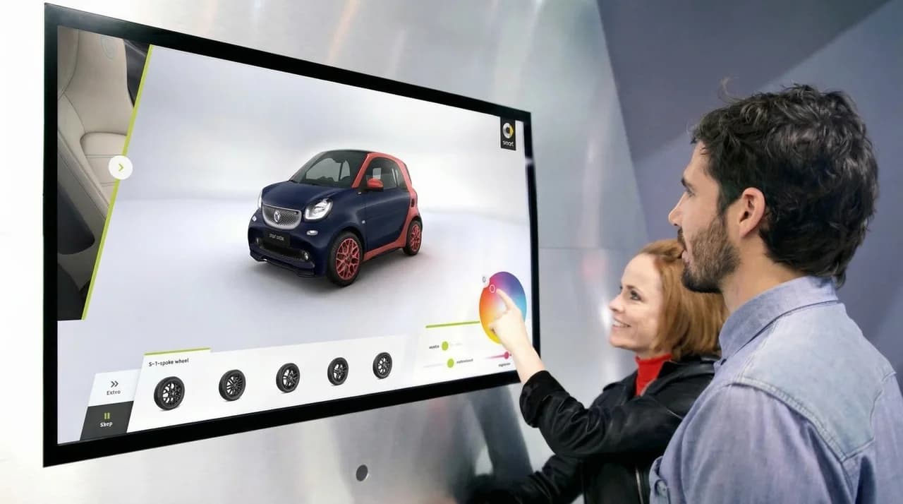 Interactive 3D showroom experience for smart at IAA.