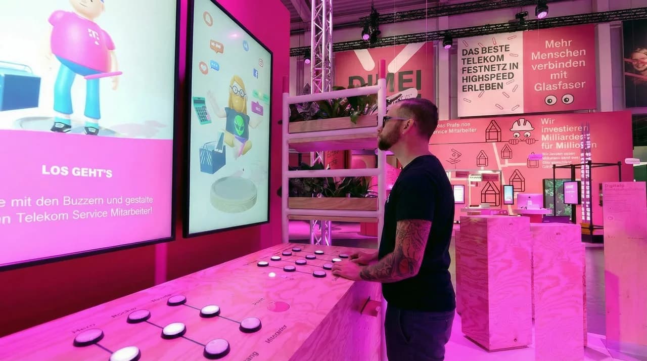 Interactive exhibits for Telekom's IFA presence in 6 weeks.
