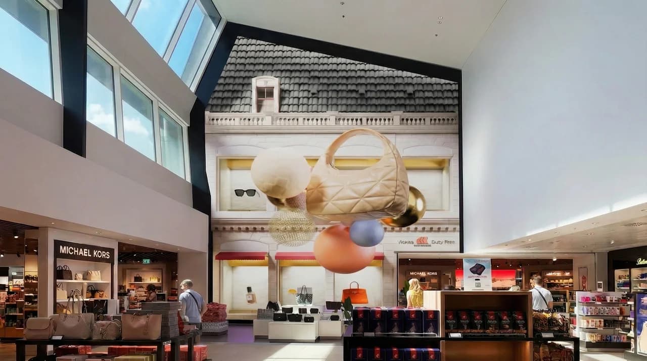 Immersive 3D animations at Vienna Airport.
