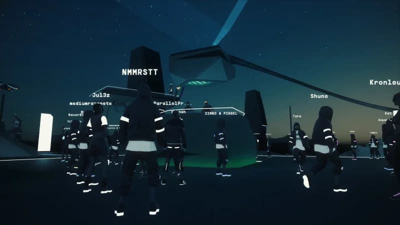 Virtual concert space for album release with authentic party experience.