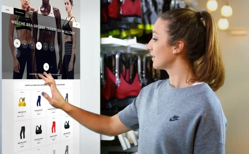 Sales & service terminal for Nike at the SportScheck flagship store.