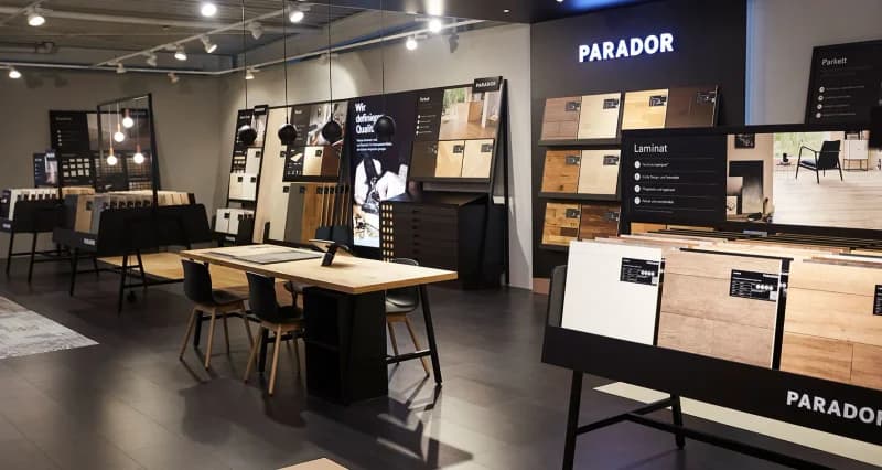 Digital POS application for interactive flooring product consultation.