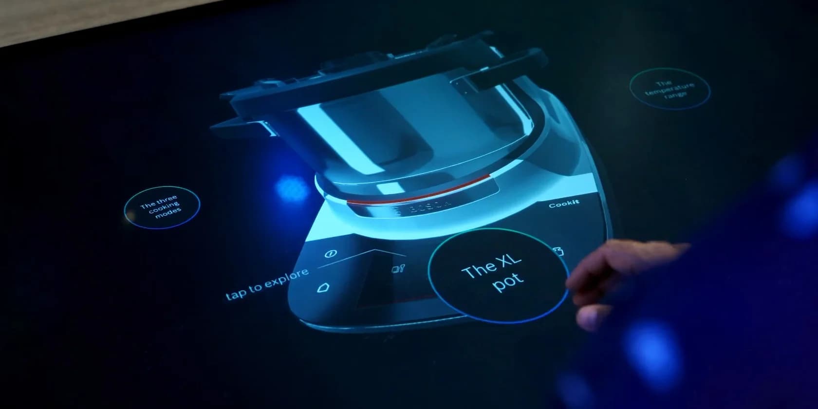 Photorealistic Cookit in studio lighting: close-up of metal and plastic surfaces with strong reflections and cinematic lighting.