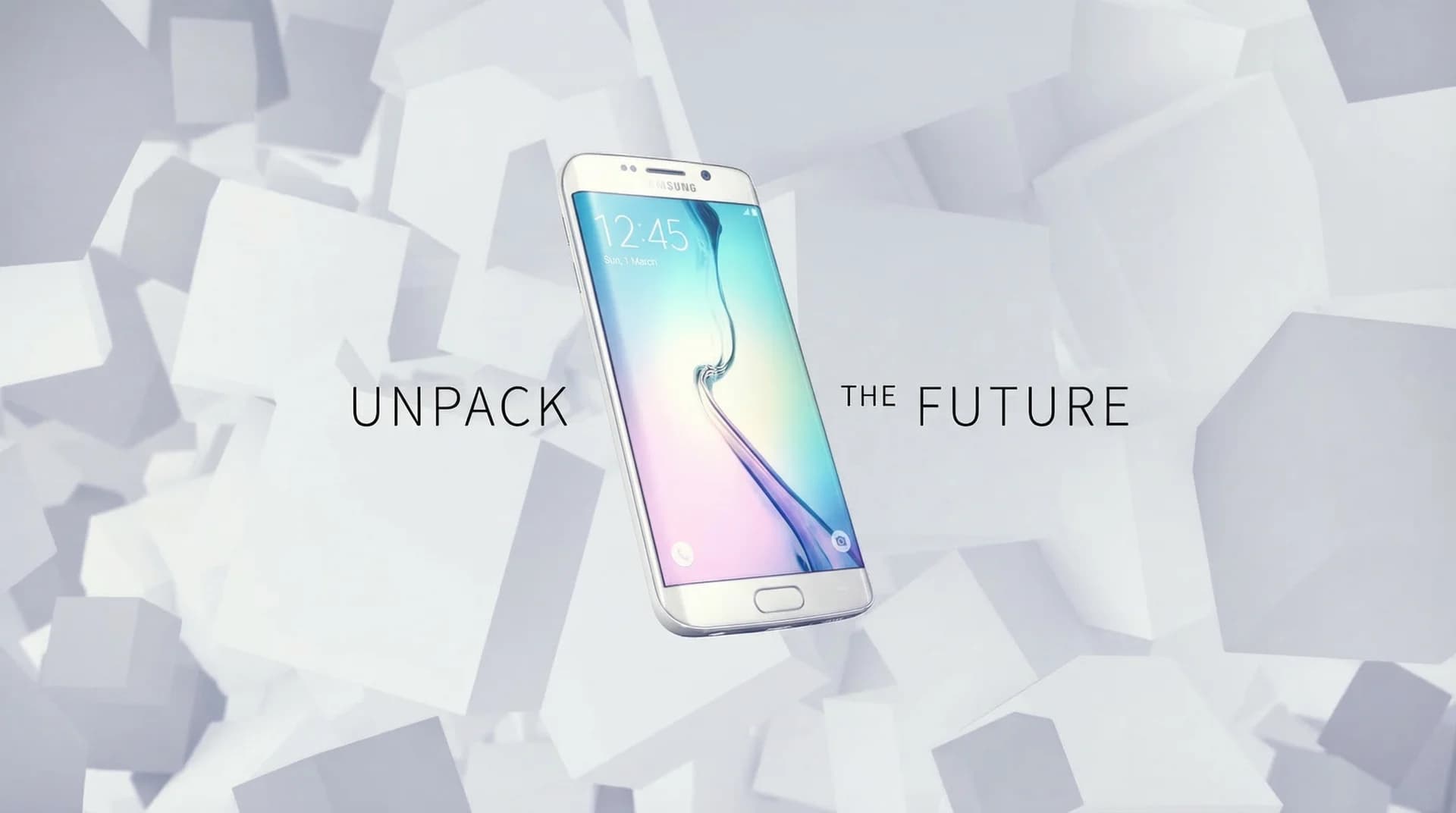 Placeholder: High-detail 3D rendering of the Galaxy S6 against a dark background, slight rotation, and visible feature hotspots.